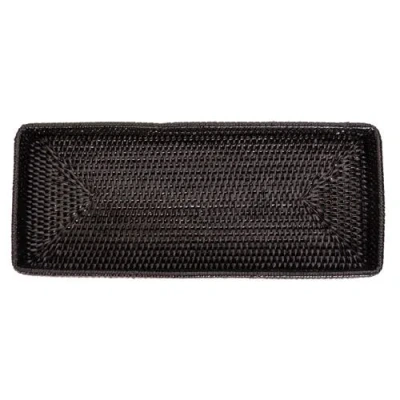 Artifacts Trading Company ™ Artifacts Rattan Rectangular Vanity Tray In Black