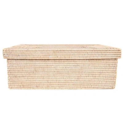 Artifacts Trading Company ™ Artifacts Rattan Rectangular Storage Box With Lid In Neutral