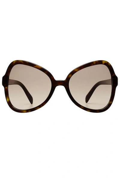 Prada Oversize Tortoiseshell Sunglasses In Brown