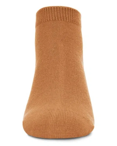 Memoi Basic Silky-soft Gauge Ankle Sock In Brown