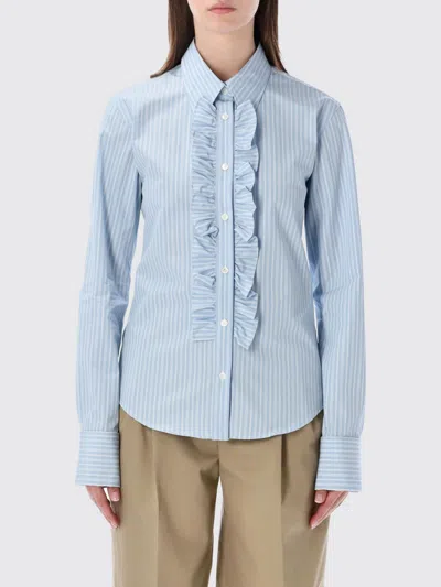 Ami Alexandre Mattiussi Ami Paris Ami Paris Ruffled Cotton Poplin Shirt In Gray