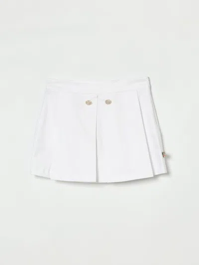 N°21 N21 Kids Logo Tag Mini Skirt In White