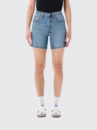 Levi's 501 Mid Tight Short In Blue