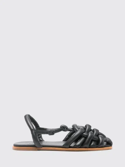 Hereu Cabersa 2 Sandals Braided Design Flat In Black