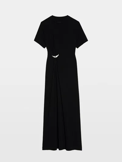 Zadig & Voltaire Raja Wings-motif Maxi Dress In Brown