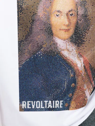 Zadig & Voltaire Cloex Crystal Embellished Voltaire T-shirt In White
