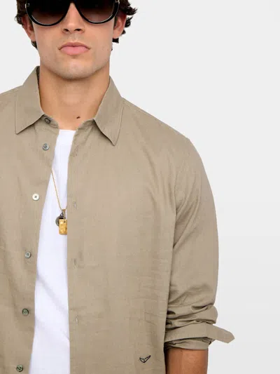 Zadig & Voltaire Sid Button Shirt In Gold