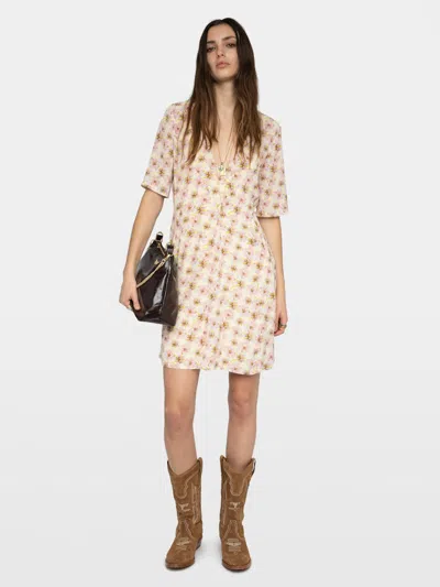 Zadig & Voltaire Womens Pear Rodalas Floral-print Woven Mini Dress In Multi