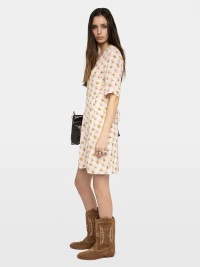 Zadig & Voltaire Womens Pear Rodalas Floral-print Woven Mini Dress In Multi