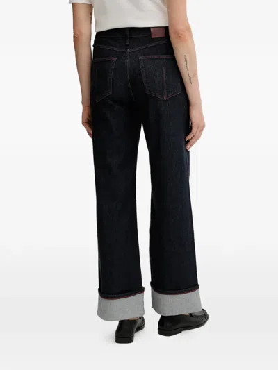 Mos Mosh Button Cuffed Jeans In Blue