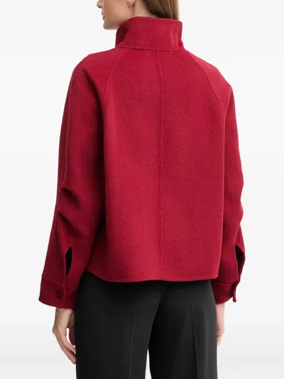 Marc Aurel Patch-pocket Jacket In Red