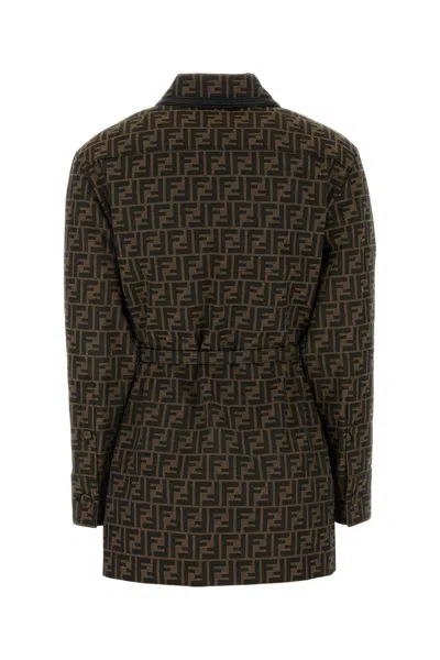 Fendi Brown Ff Jacket In Brown