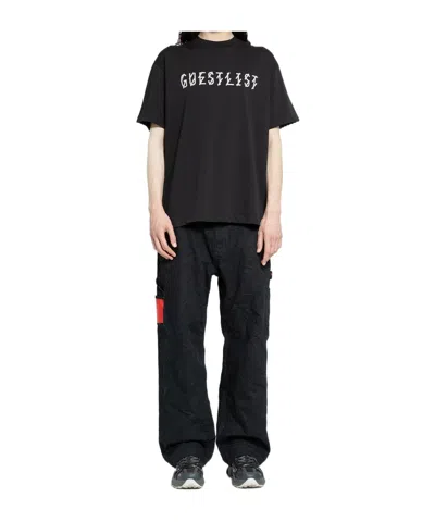 44 Label Group Oversized T-shirt With Unique Stampaint Design In Black