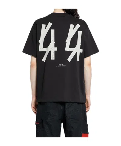 44 Label Group Oversized T-shirt With Unique Stampaint Design In Black