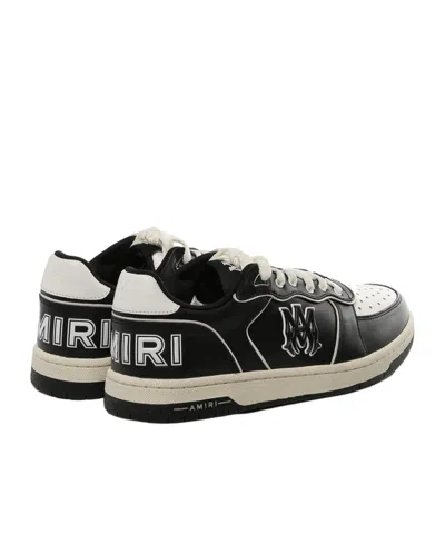 Amiri Vintage Leather Sneakers With Logo Details For Men In Black