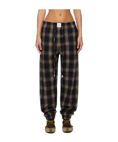 Attico Brushed Check-pattern Trousers In Multi