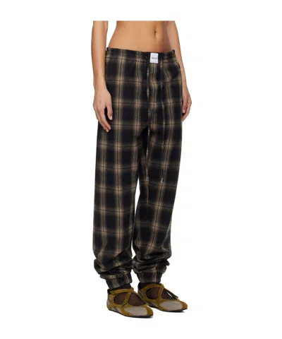 Attico Brushed Check-pattern Trousers In Multi