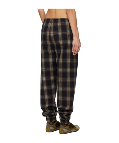 Attico Brushed Check-pattern Trousers In Multi