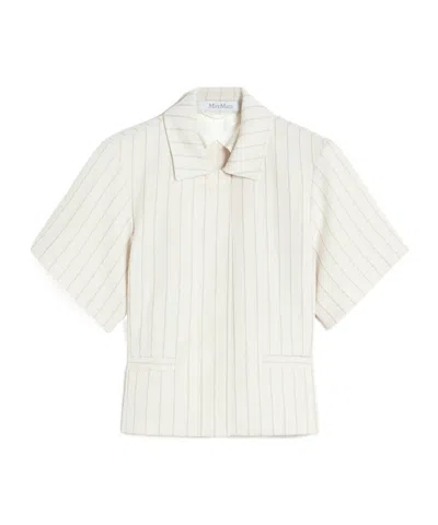 Max Mara Short Shirt Jacket In White