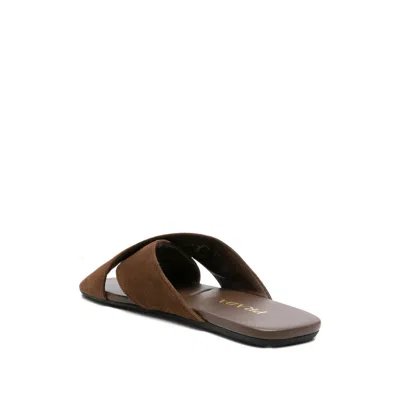Prada Round-toed Flat Slippers In Multi