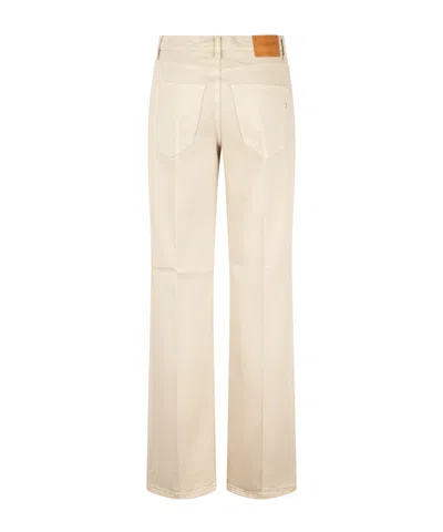 Dondup Logo-patch Trousers In Neutral
