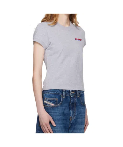 Off-white Crew Neck T-shirt In Black