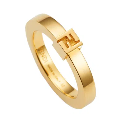 Fendi Cube Ring In Gold