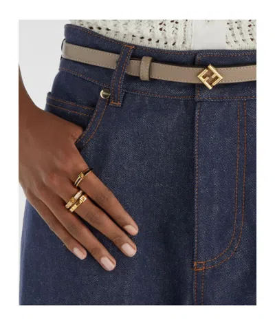 Fendi Cube Ring In Gold