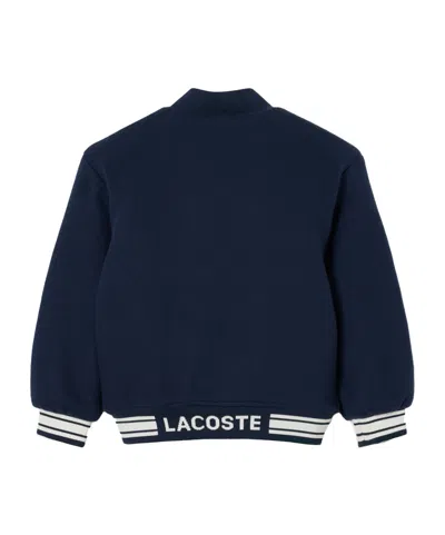 Lacoste Logo Patch Jacket In Blue