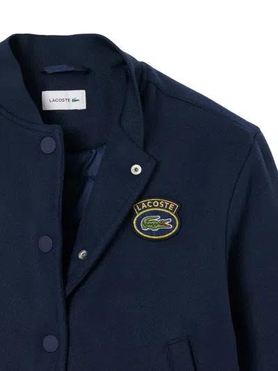 Lacoste Logo Patch Jacket In Blue