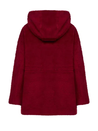 Weekend Max Mara Virgin Wool-blend Coat In Red