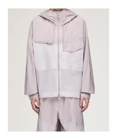 Y-3 Hooded Jacket Long Sleeves Chest Pocket In Purple
