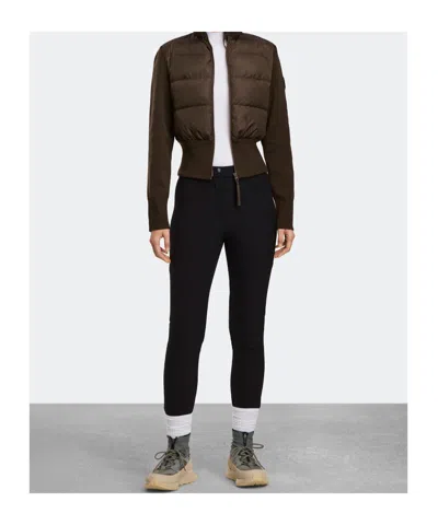 Canada Goose Hybridge Wide Quilt Knit Jacket Tonal Disc In Brown
