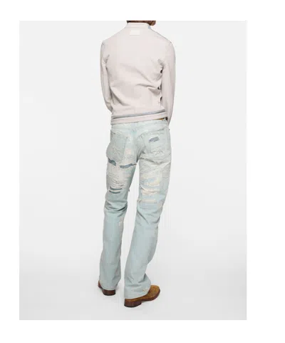 Acne Studios Distressed-details Jeans In Animal Print