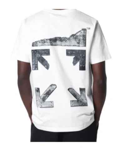 Off-white Ss22 Printing Round Neck Pullover Short Sleeve Ordinary Version White In White