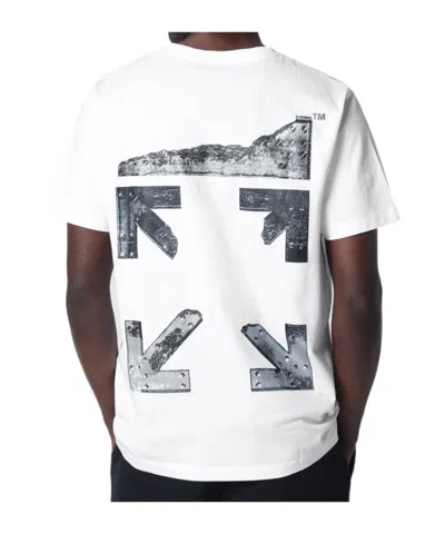 Off-white Ss22 Printing Round Neck Pullover Short Sleeve Ordinary Version White In White