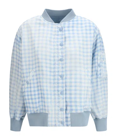 Ermanno Scervino Technical Fabric Bomber In Blue