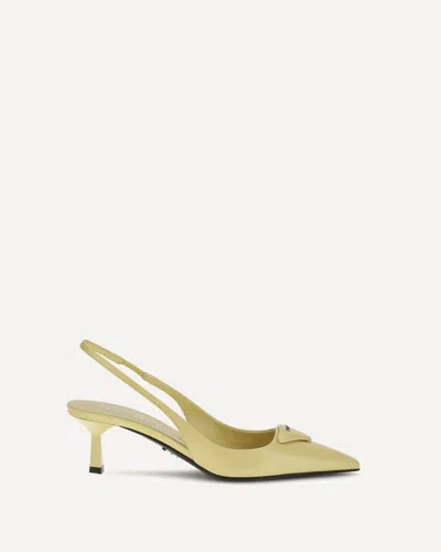 Prada Slingback Pumps In Green