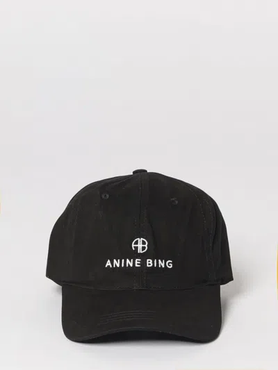 Anine Bing Jeremy Baseball Logo Detail Hat In Black