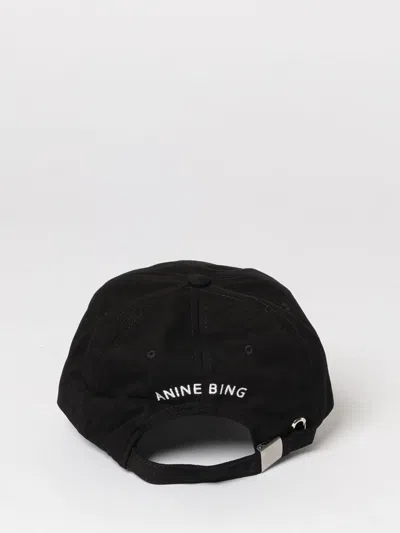 Anine Bing Jeremy Baseball Logo Detail Hat In Black