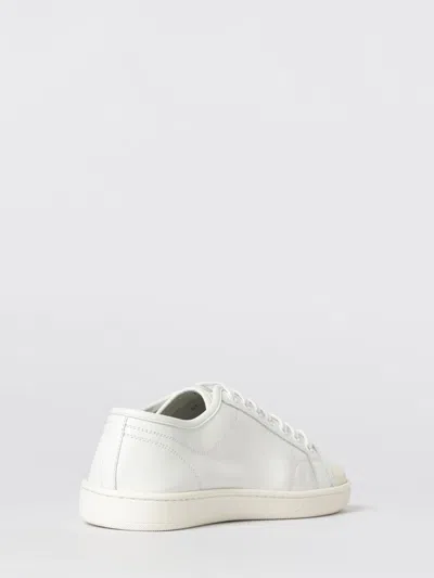 Saint Laurent Gym Low Logo-print Leather Sneakers In White