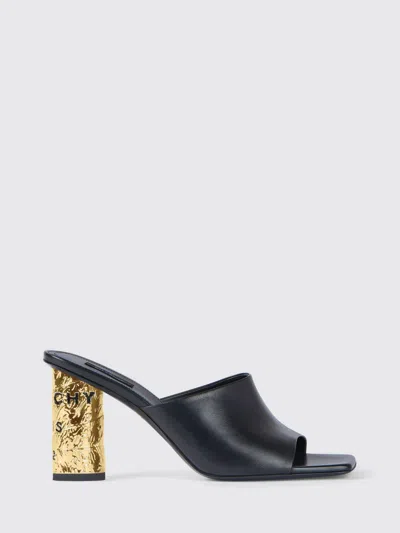 Givenchy Leather Sandals Open Squared Toe Heel In Black