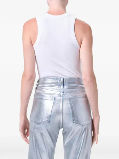 Agolde Ribbed Sleeveless Top B In White