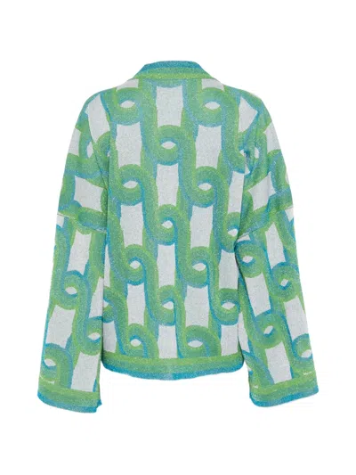Circus Hotel Geometric-pattern Jacket In Green
