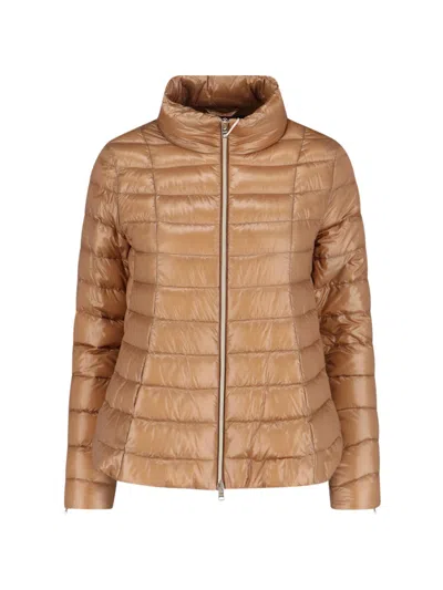 Herno Padded Down Jacket In Brown