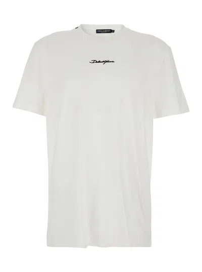 Dolce & Gabbana Men Logo Corsivo In White