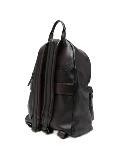 Officine Creative Oc Pack 001 Front-pocket Leather Backbag In Pattern