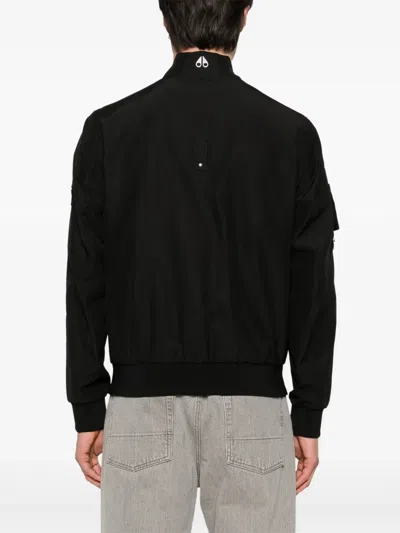 Moose Knuckles Courville Bomber Jacket For Men In Black