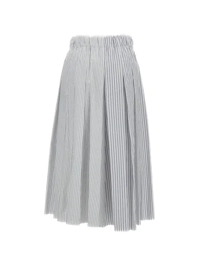Jejia Wide-leg Striped Culottes With Elasticated Waistband In Multi