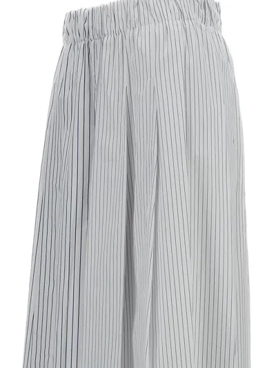 Jejia Wide-leg Striped Culottes With Elasticated Waistband In Multi